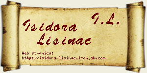 Isidora Lisinac vizit kartica